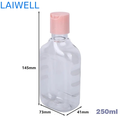 홈 조직을 위한 73*41*145MM 250ML Eco 애완 스퀘어 투명한 로션 병 재사용할 수 있는 플라스틱 컨테이너