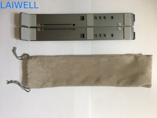 가벼운 휴대용 253*60*20mm 회색 알루미늄 접이식 조정 가능한 금속 노트북 스탠드 단순하고 우아한 디자인