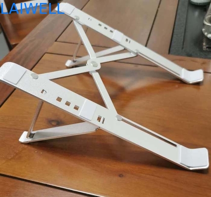 가벼운 휴대용 253*60*20mm 회색 알루미늄 접이식 조정 가능한 금속 노트북 스탠드 단순하고 우아한 디자인