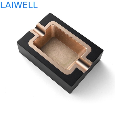 패션 검정색 도금  12*8.5cm 사각형 재떨이 주머니 담배 재떨이