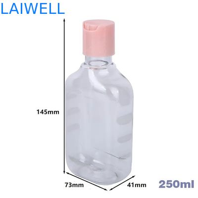 홈 조직을 위한 73*41*145MM 250ML Eco 애완 스퀘어 투명한 로션 병 재사용할 수 있는 플라스틱 컨테이너